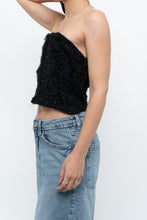 Load image into Gallery viewer, ZARA x Black Tweed Shimmer Cropped Top (XXS, XS)