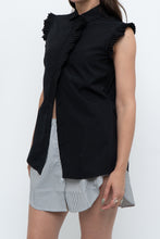 Load image into Gallery viewer, AKRIS x Black Sleeveless Cotton Buttonup (XS, S)