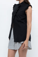 Load image into Gallery viewer, AKRIS x Black Sleeveless Cotton Buttonup (XS, S)
