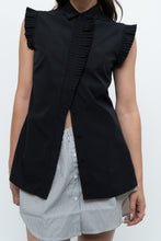 Load image into Gallery viewer, AKRIS x Black Sleeveless Cotton Buttonup (XS, S)