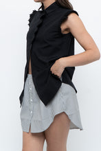 Load image into Gallery viewer, AKRIS x Black Sleeveless Cotton Buttonup (XS, S)