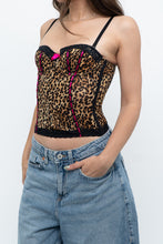 Load image into Gallery viewer, Vintage x Leopard, Pink Ribbon Corest (XS, XXS B Cup