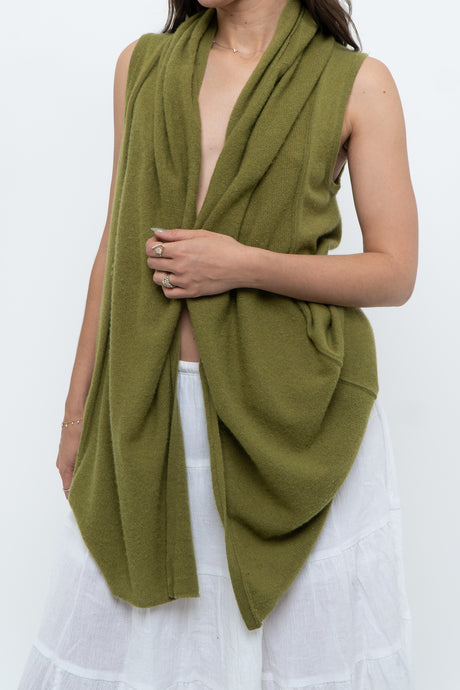 Vintage x Chartreuse Cashmere Vest Cardigan (S-L)