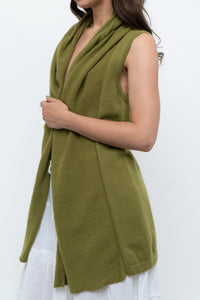 Vintage x Chartreuse Cashmere Vest Cardigan (S-L)