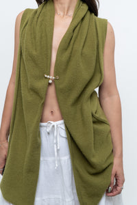 Vintage x Chartreuse Cashmere Vest Cardigan (S-L)