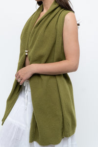 Vintage x Chartreuse Cashmere Vest Cardigan (S-L)