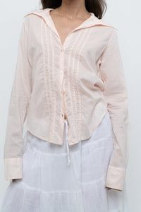 Vintage x GUESS Baby Pink Lightweight Cotton Buttonup (XS-L)