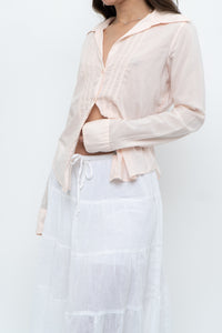 Vintage x GUESS Baby Pink Lightweight Cotton Buttonup (XS-L)