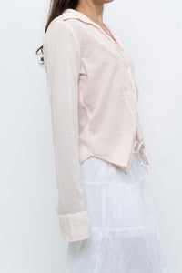 Vintage x GUESS Baby Pink Lightweight Cotton Buttonup (XS-L)