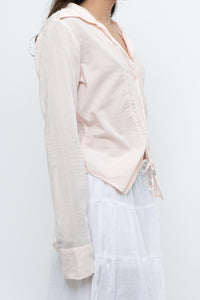 Vintage x GUESS Baby Pink Lightweight Cotton Buttonup (XS-L)