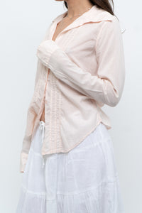 Vintage x GUESS Baby Pink Lightweight Cotton Buttonup (XS-L)