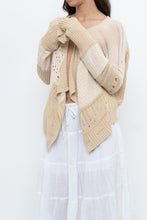 Load image into Gallery viewer, GARY GRAHAM x Beige, Cream Open Knit Flowy Cardigan (S-L)