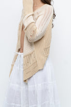 Load image into Gallery viewer, GARY GRAHAM x Beige, Cream Open Knit Flowy Cardigan (S-L)