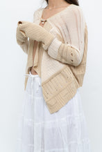 Load image into Gallery viewer, GARY GRAHAM x Beige, Cream Open Knit Flowy Cardigan (S-L)