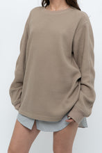 Load image into Gallery viewer, RAILS x Taupe Oversized Waffle Knit Crewneck (S-L)