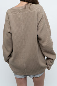 RAILS x Taupe Oversized Waffle Knit Crewneck (S-L)