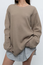 Load image into Gallery viewer, RAILS x Taupe Oversized Waffle Knit Crewneck (S-L)