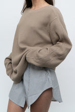 Load image into Gallery viewer, RAILS x Taupe Oversized Waffle Knit Crewneck (S-L)