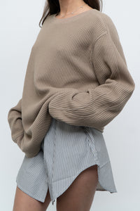 RAILS x Taupe Oversized Waffle Knit Crewneck (S-L)