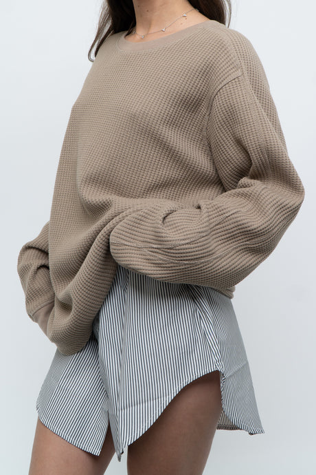 RAILS x Taupe Oversized Waffle Knit Crewneck (S-L)