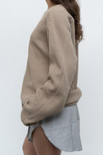 Load image into Gallery viewer, RAILS x Taupe Oversized Waffle Knit Crewneck (S-L)