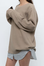 Load image into Gallery viewer, RAILS x Taupe Oversized Waffle Knit Crewneck (S-L)