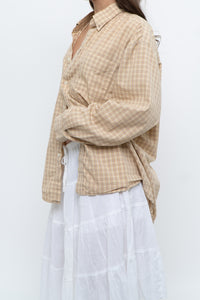 Vintage x Gold Checkered Oversized Shirt (XS-XL)