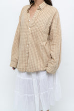 Load image into Gallery viewer, Vintage x Gold Checkered Oversized Shirt (XS-XL)