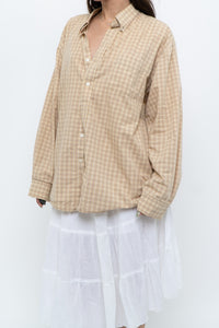 Vintage x Gold Checkered Oversized Shirt (XS-XL)