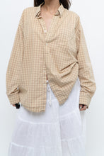 Load image into Gallery viewer, Vintage x Gold Checkered Oversized Shirt (XS-XL)