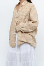 Load image into Gallery viewer, Vintage x Gold Checkered Oversized Shirt (XS-XL)