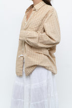 Load image into Gallery viewer, Vintage x Gold Checkered Oversized Shirt (XS-XL)