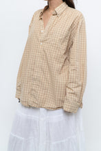 Load image into Gallery viewer, Vintage x Gold Checkered Oversized Shirt (XS-XL)