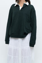 Load image into Gallery viewer, ZARA x Forest Green, White Collared Crewneck (S-L)