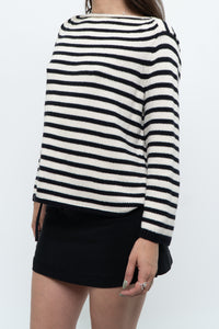 VINCE x Black, Cream Cotton Knit Sweater (XS, S)