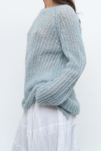 Load image into Gallery viewer, Vintage x Light Teal Mohair-blend Knit Sweater (XS-M)