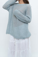 Load image into Gallery viewer, Vintage x Light Teal Mohair-blend Knit Sweater (XS-M)
