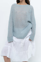 Load image into Gallery viewer, Vintage x Light Teal Mohair-blend Knit Sweater (XS-M)