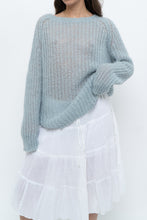 Load image into Gallery viewer, Vintage x Light Teal Mohair-blend Knit Sweater (XS-M)