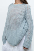 Load image into Gallery viewer, Vintage x Light Teal Mohair-blend Knit Sweater (XS-M)