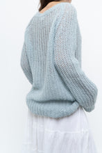 Load image into Gallery viewer, Vintage x Light Teal Mohair-blend Knit Sweater (XS-M)