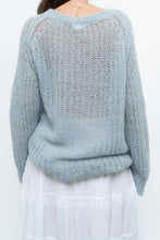 Load image into Gallery viewer, Vintage x Light Teal Mohair-blend Knit Sweater (XS-M)