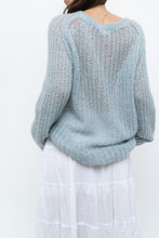 Load image into Gallery viewer, Vintage x Light Teal Mohair-blend Knit Sweater (XS-M)