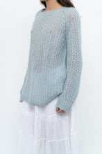 Load image into Gallery viewer, Vintage x Light Teal Mohair-blend Knit Sweater (XS-M)