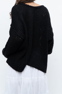 FREE PEOPLE x Black Knit Lightweight Sweater (XS-M)