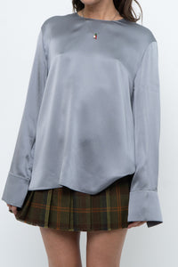 VINCE x Blue Pure Silk Oversized Blouse (XS-L)