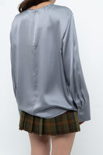 Load image into Gallery viewer, VINCE x Blue Pure Silk Oversized Blouse (XS-L)