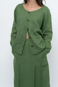 Vintage x Green Linen Set (XS, S)