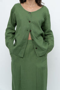 Vintage x Green Linen Set (XS, S)