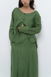 Vintage x Green Linen Set (XS, S)